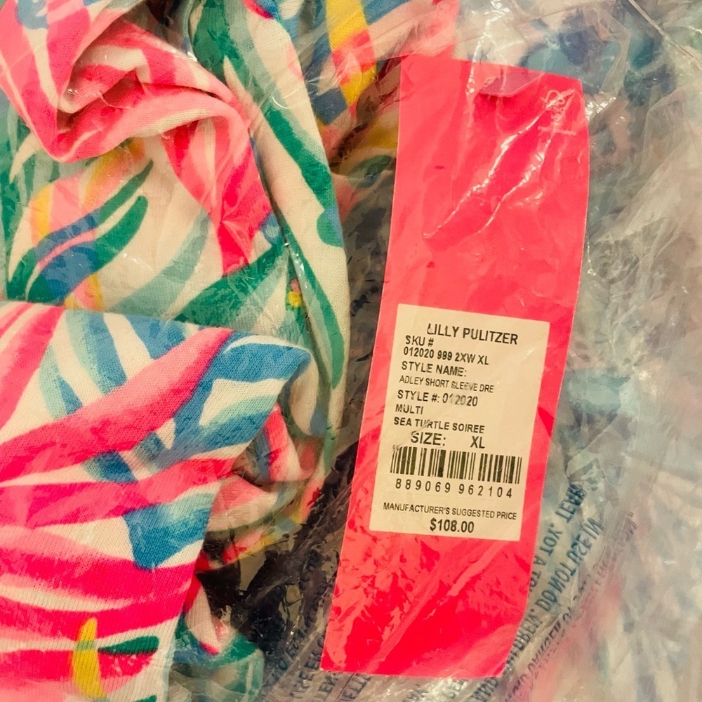 Adley Short Sleeve Dress Multi Sea Turtle Soiree Lilly Pulitzer NWT - Picture 5 of 5